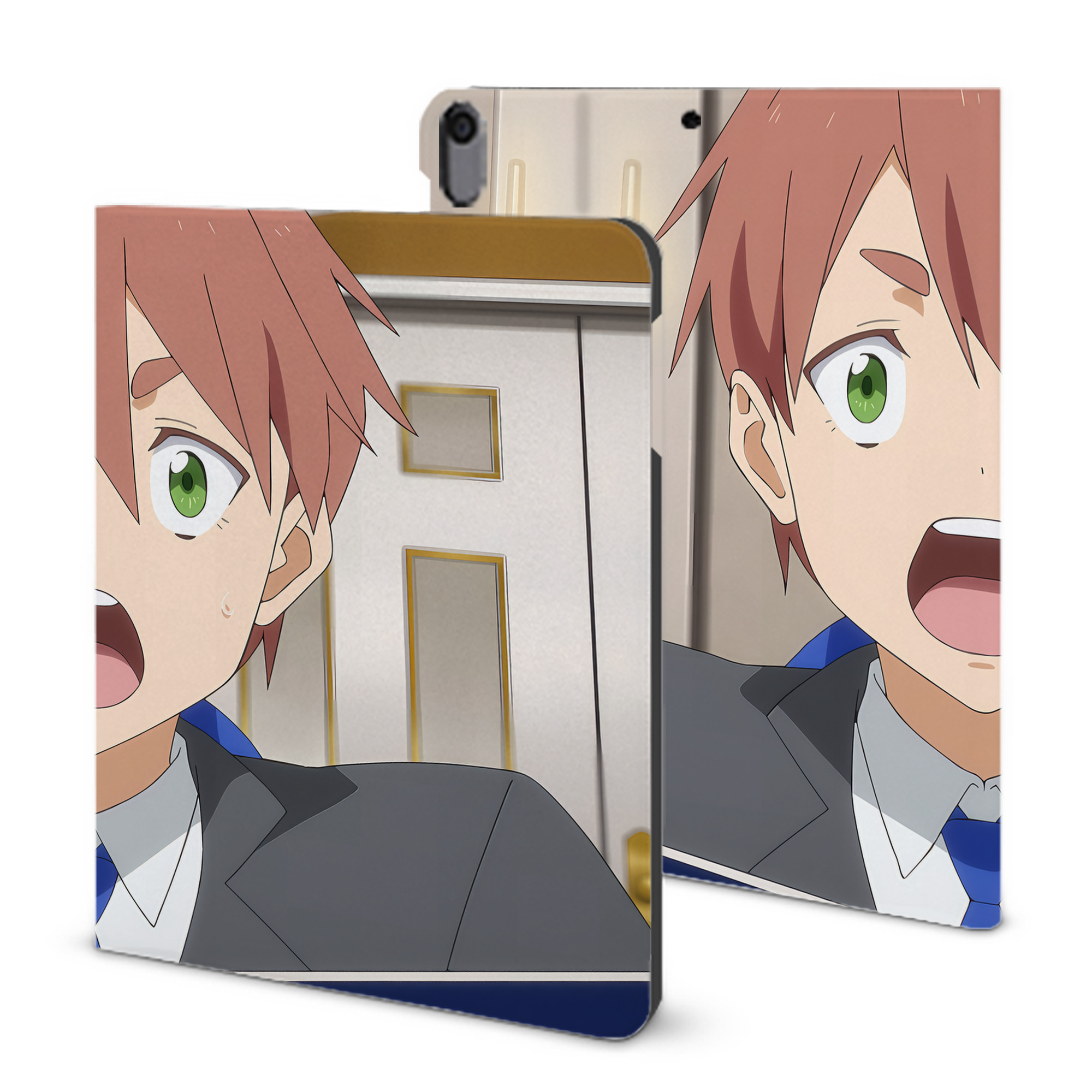 （画像用） 転スラ Regarding Reincarnated to Slime IPad ケース ブック型 PUレザー TPU 耐衝撃 軽量 薄型 ペン収納なし 全面保護 IPad 各モデル対応